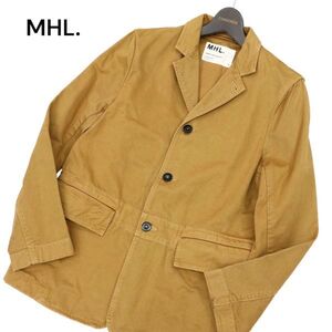 MHL. マーガレットハウエル 通年 背抜き 加工★ カバーオール ワーク ジャケット Sz.S　メンズ キャメル 日本製　C4T00673_1#O