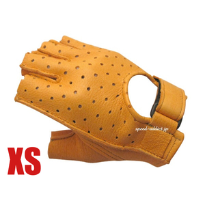 CHURCHILL GLOVE PUNCHING FINGERLESS OTA TAN XS/チャーチルグローブパンチングフィンガーレス茶色サマーグローブレディース女性用春用usa