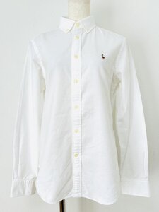 【送料込】POLO RALPH LAUREN　クラシックフィットオックスフォードシャツ　ボタンダウン　6（S相当）　オフホワイト　綺麗め　6447005