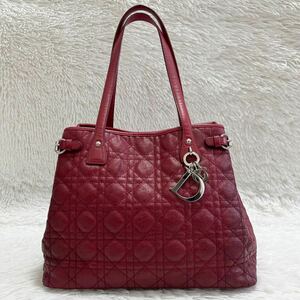 Christian Dior クリスチャンディオール パナレア トートバッグ キルティング レディ レザー レッド