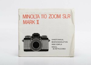 ●○MINOLTA 110 ZOOM SLR MARKII 英文取説○●