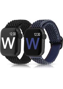 アップルウォッチ バンド38/40/41mm Apple Watch SE/7/6/5/4/3/2に対応 Apple Watchナイロン製弾性バンド スポーツバンド　2本セット