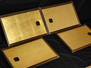 天袋　戸袋　金箔　茶室　和風茶室　4枚1組　ふすま　床の間　戸　扉　引戸　木製　建具　