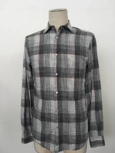 A|X ARMANI EXCHANGE アルマーニ エクスチェンジ 正規品 メンズ チェック柄 長袖スナップボタンシャツ 美品 size XS/M