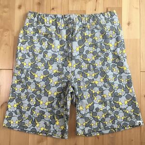 ★新品★ XL KAWS × BAPE skull sta スウェット ハーフパンツ a bathing ape shorts カウズ エイプ ベイプ アベイシングエイプ NIGO z816