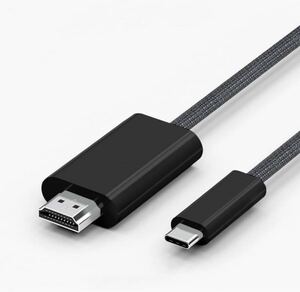 VAVIICLO高耐久ナイロン USB Type C HDMI 変換ケーブル 1.8m ブルー 青 iPhone Galaxy iPad 