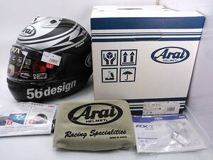 【送料無料】美品 2022年製 Arai アライ 56RACING RX-7X ARROWS XLサイズ 元箱付き NAKANO 中野真矢 56design フルフェイスヘルメット