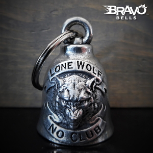 米国製 Bravo Bells ウルフ 一匹狼 ベル [Lone Wolf] Made in USA 魔除け お守り バイク 鈴 アクセサリー キーホルダー ガーディアンベル