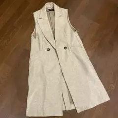 ZARA ザラ　ロングジレ　グレー　S