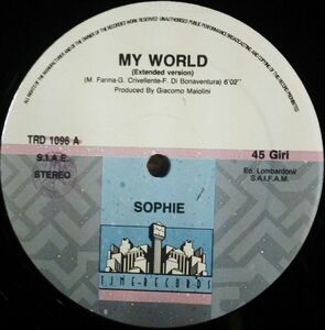 $ Sophie / My World (TRD 1096) 穴 ソフィー マイワールド kissまで待てない 石野陽子 キスまで待てない 原曲 哀愁ユーロビート 名曲 Y20+