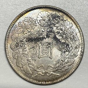 Y664 日本銀貨 明治四十五年 一圓銀貨 小型 直径約38.21mm 重量約26.8g 厚み約2.73mm