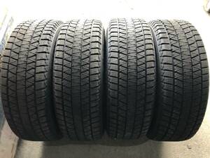 バリ溝 225/65R17 4本 BS DM-V3 冬タイヤ中古 深溝 ハリアーエクストレイルアウトランダーアウトバックCX-5など 引き取り可 札幌 H1543NA F