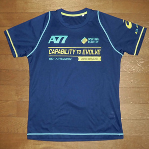 asics アシックス A77 INTER HIGH ALL JAPAN インターハイ 2014 南関東 高校総体 記念 サイバードライ 半袖 Tシャツ NVY S 使用少 美品