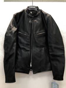 1円～未使用 SCHOTT ショット GENUINE HORSEHIDE ホースハイド 34 ライダース ジャケット レザー ブラック 革ジャン