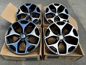 【スバル SJG フォレスター 2.0XT 純正 アルミ ホイール 4点セット 18×7J +48 PCD100 5穴 ENKEI製 Weds kranze クレンツェ カバー4枚付