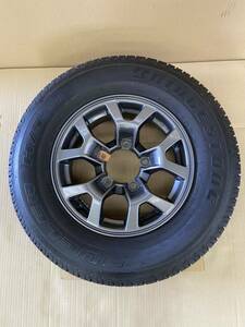 美品 ② ジムニーシェラ JB74W ホイール タイヤ １本 15×5.5J 195/80R15 2019年23週 タイヤ残たっぷり ブリジストン DUELER H/T スズキ