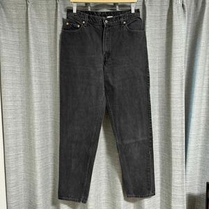 90s USA製 Levis 550 リーバイス 後染め ブラック デニム ヴィンテージ ジーンズ 黒 パンツ Black Denim テーパード made in usa 80s W32