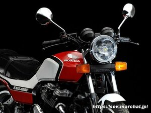 CBX400F　マーシャル889ヘッドランプ　クリアレンズ・ブラックケース　ホンダ　800-8007