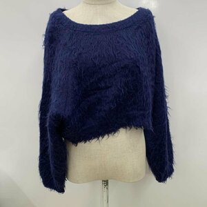 SNIDEL FREE スナイデル ニット、セーター 長袖 Knit Sweater 紺 / ネイビー / 10032281