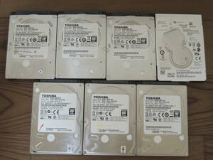 中古品★SATA 2.5インチ HDD 500GB 750GB 1TB 7枚セット