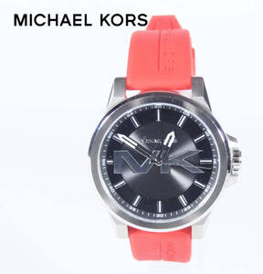 MICHAEL KORS マイケルコース MK-8811 クォーツ腕時計 純正レッド ラバー