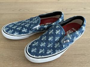 シュプリーム×vans 中古スニーカー 9.5(27.5)サイズ ブルー系色