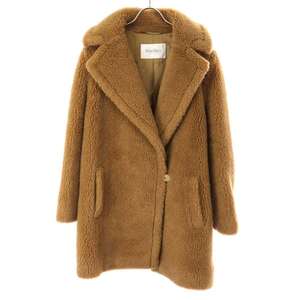 MaxMara マックスマーラ 19AW Teddy Bear Icon テディベアアイコンキャメルシルクコート 101626936 キャメルブラウン 38 ITJXI5OHMBI0