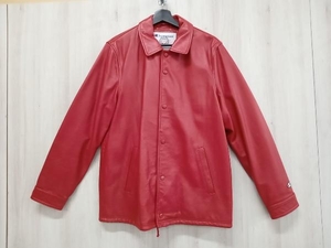 Supreme champion シュプリーム チャンピオン leather coaches red レザージャケット Mサイズ レッド