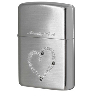 Zippo ジッポライター アメージングハート スワロフスキー 銀メッキ Amazing Heart SS プレゼント 贈り物 女性 かわいい メール便可