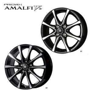 送料無料 プレミックス AMALFI V Jr 5.5J-15 +39 5H-100 (15インチ) 5H100 5.5J+39【4本セット 新品】