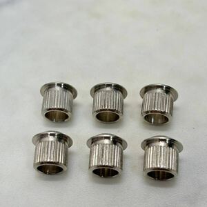 ② 未使用 ALLPARTS (オールパーツ) クルーソンタイプ ギター糸巻き press fit bushing ブッシュ ニッケル (6個入り)