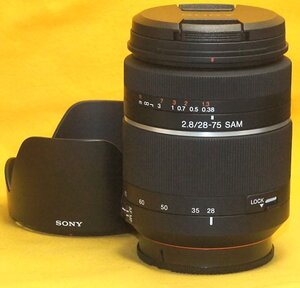 ★一発即決★α7等にも対応★AF 28-75mm F2.8 SAM★ソニー純正「SAL2875」Aマウント用レンズ★Eマウントアダプター「LA-EA3」＆おまけZX付