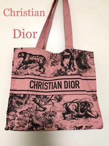 新品　Christian Dior　ディオール　ノベルティ　トワルドゥジュイ　トートバッグ　レッド　底板あり　ディオリビエラ 