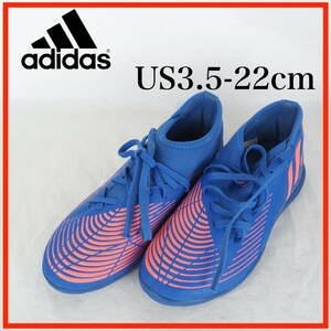 MK9154*adidas*アディダス*ジュニアサッカートレーニングシューズ*US3.5-22cm*青