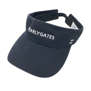 【1円】PEARLY GATES パーリーゲイツ サンバイザー ネイビー系 FR [240101222152]