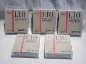 富士通 LTO Ultrium2 (200GB/400GB) データカートリッジ × 5巻