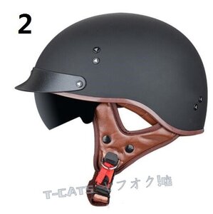 ☆新品人気 ハーフヘルメット 内蔵ゴーグル 半帽ヘルメット バイクヘルメット 半キャップ ヘルメットVF02 男女兼用 A サイズ：XXL-2