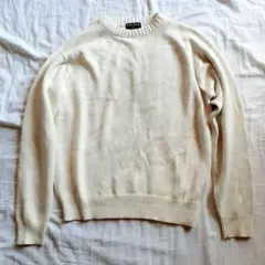 OLD UNIQLO　オールドユニクロ　白ニット　90s 　長袖 紺タグ