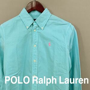 ポロ ラルフローレン POLO Ralph Lauren 長袖　ボタンダウンシャツ　メンズ　Sサイズ　おっくオックスフォードシャツ　160 ff△