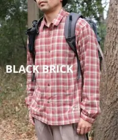 美品 BLACK BRICK Hybrid Merino Shirt Check