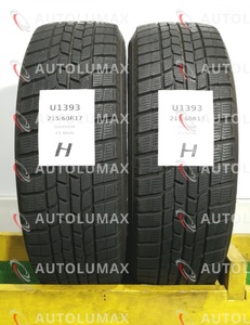 215/60R17 96Q Goodyear ICENAVI6 中古 スタッドレスタイヤ 2本セット 送料無料 215/60/17 グッドイヤー U1393.H