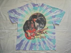 ☆ 00s ビンテージ SANTANA サンタナ 『SUPERNATURAL』 ツアー 2000 タイダイ Tシャツ sizeXL ☆USA古着 ロック バンド ボブ・ディラン 90s