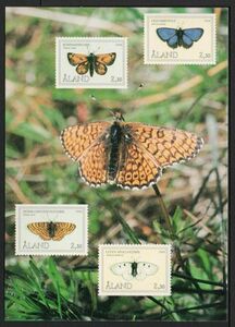 カード J268 オーランド 昆虫 蝶 1種 1994年発行