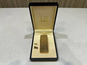 H5932 1円～ 【ジャンク】 ダンヒル ライター ジャンク Dunhill ローラー式 ガスライター ローラー式 ゴールドカラー 喫煙具