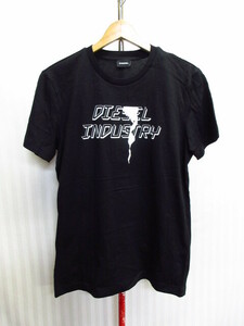 未使用　ディーゼル　ロゴTシャツ　メンズS　黒　T-DIEGO-J25 T-SHIRT　ビッグロゴTシャツ 半袖カットソー 半袖シャツ ブラックシャツ08094