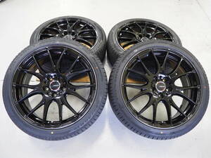 RAYS HOMHURA 2X7 PLUS レイズ ホムラ 19inch 7.5J 5H114.3 +50 バリ山 ピレリ POWERGY 225/40R19 ヴェゼル オデッセイ レヴォーグ