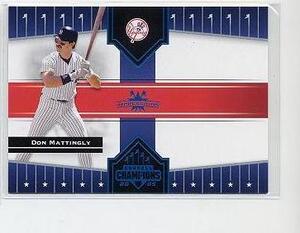 05 Donruss Champions Impressions Blue Don Mattingly 049/100