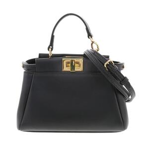 FENDI （フェンディ） マイクロ ピーカブー 2WAYショルダーバッグ Black 8M0355 used:A【ROR】