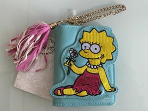 新品PLAZA ザ・シンプソンズ（The Simpsons）リサ・マリー　SMP ICカードケース　パスケース　定期入れ　カード入れ　キーチェーン付き