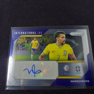 【直筆サイン】マルキーニョス　2024 Panini Prizm Copa America Auto Marquinhos　ブラジル代表　パリサンジェルマン